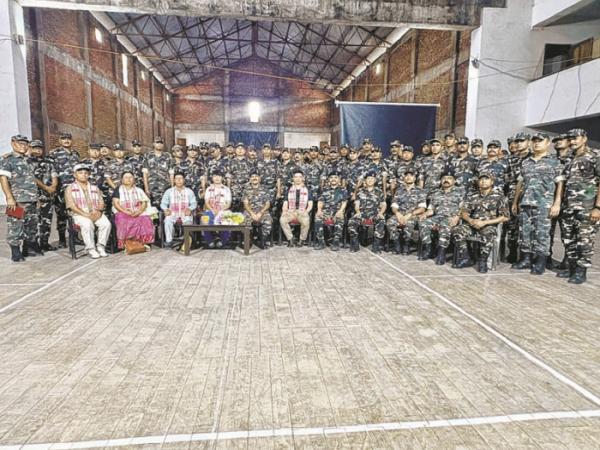 Wushu star Roshibina Devi interacts with SSB Troops in Imphal
