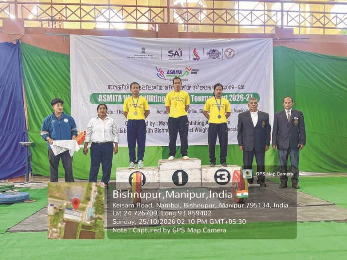 Kh Luwangsana clinches 49 kg category gold in ASMITA Weightlifting League