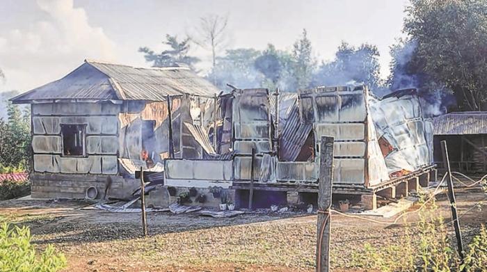 Three houses burnt down
