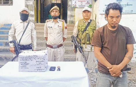 One held with 7.7 Kgs of brown sugar